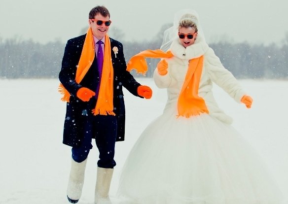 Свадьба зимой – как подобрать наряд?